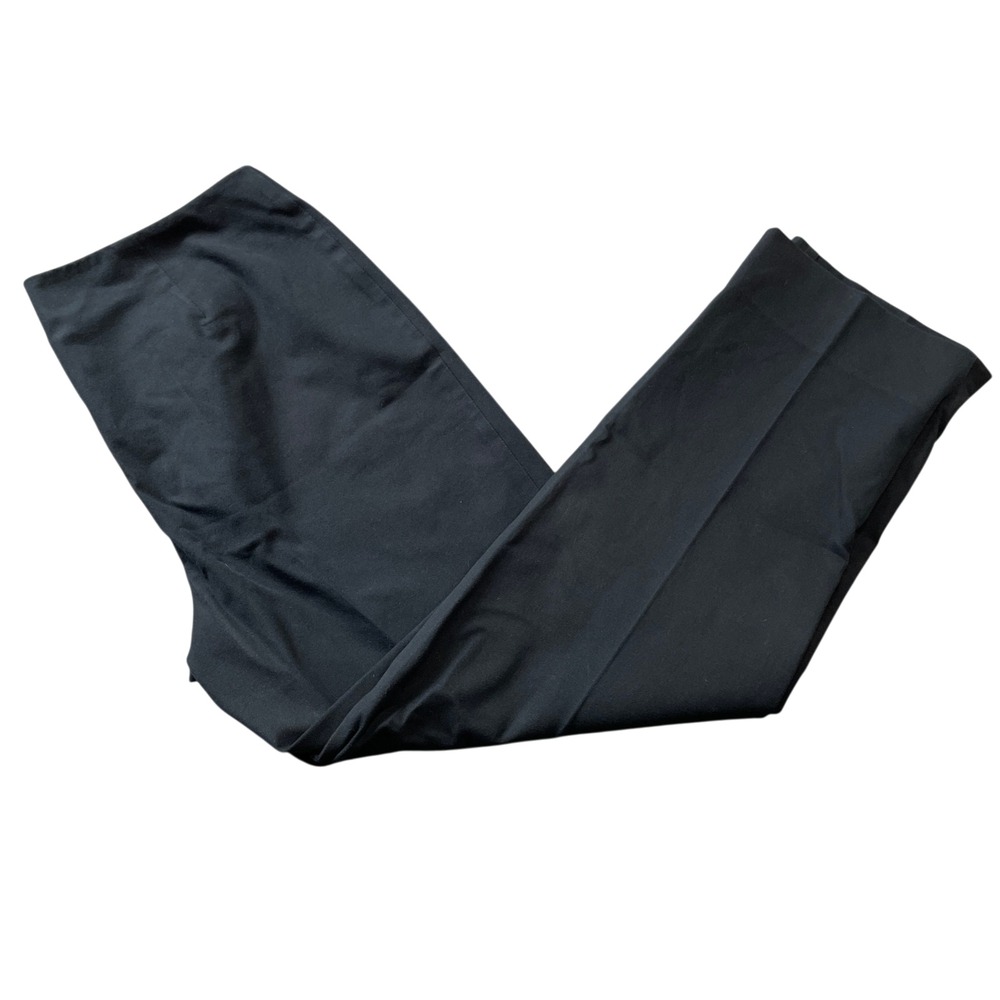 Lafayette 148 New York 12 Black Side Zip Cropped Bleecker Pants